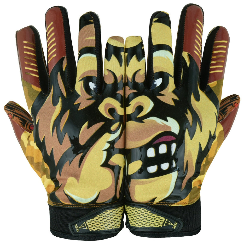 Gorilla Brown High-Performance American Football Gloves - The Ultimate Grip and Protection