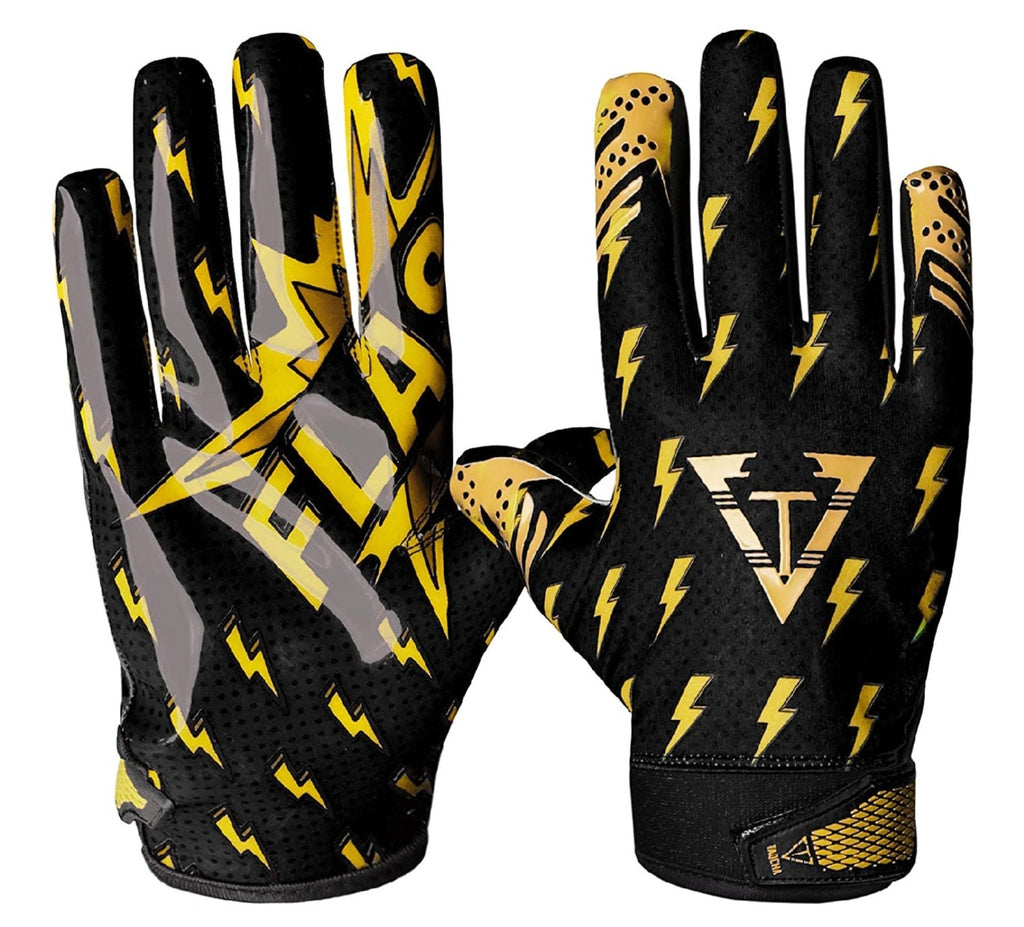 Thunder Black High-Performance American Football Gloves