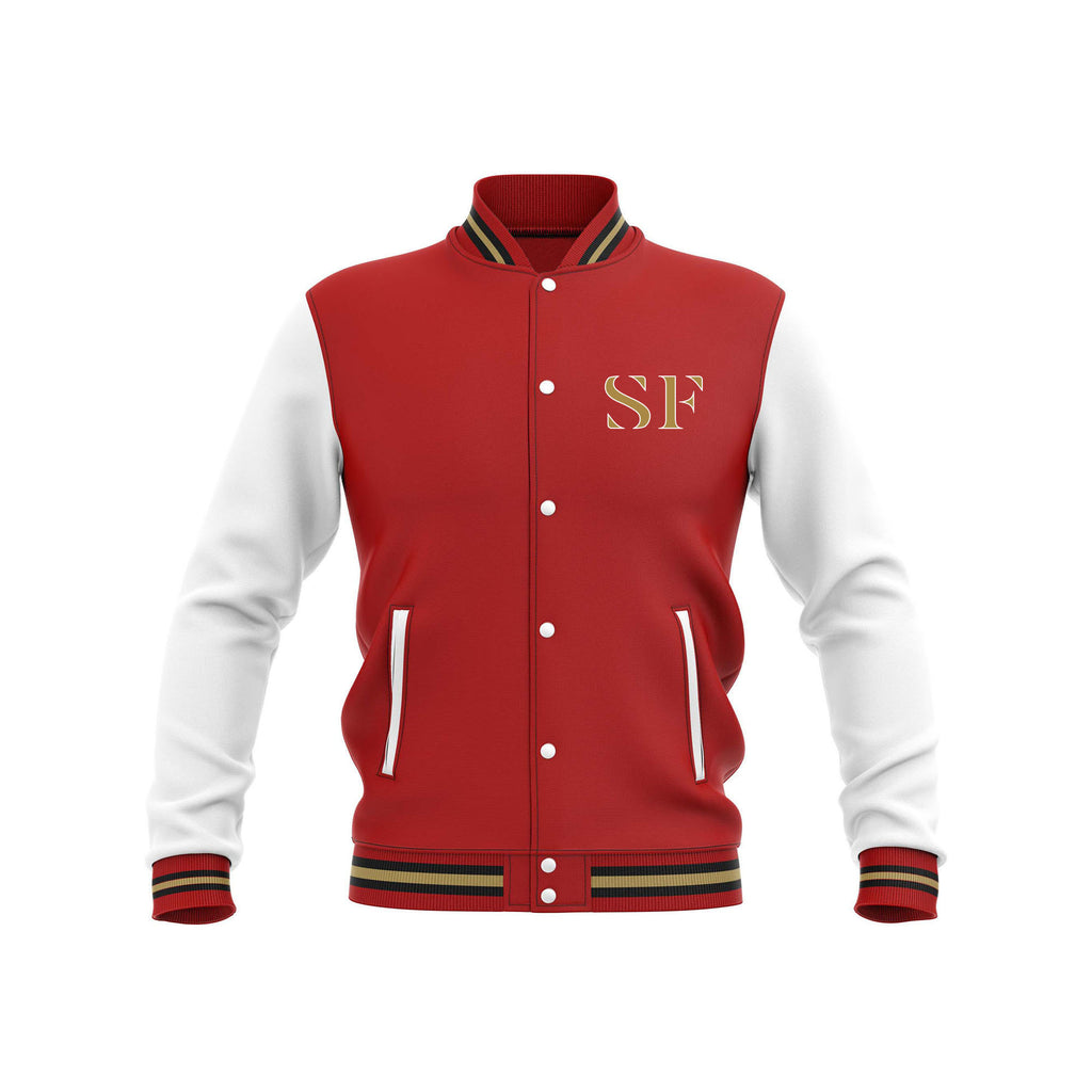San Francisco Red wool Varsity Jacket